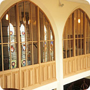 Conservation joinery work inside a church completed to the highest standards of carpentry